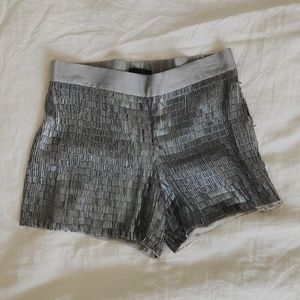 Vintage Emporio Armani Silk Silver Sequin Hot pants Shorts
